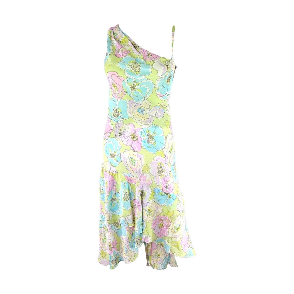 Y2k Fairycore Slip Dress Fairycore One Shoulder Midi Dress Asymmetrical - Small